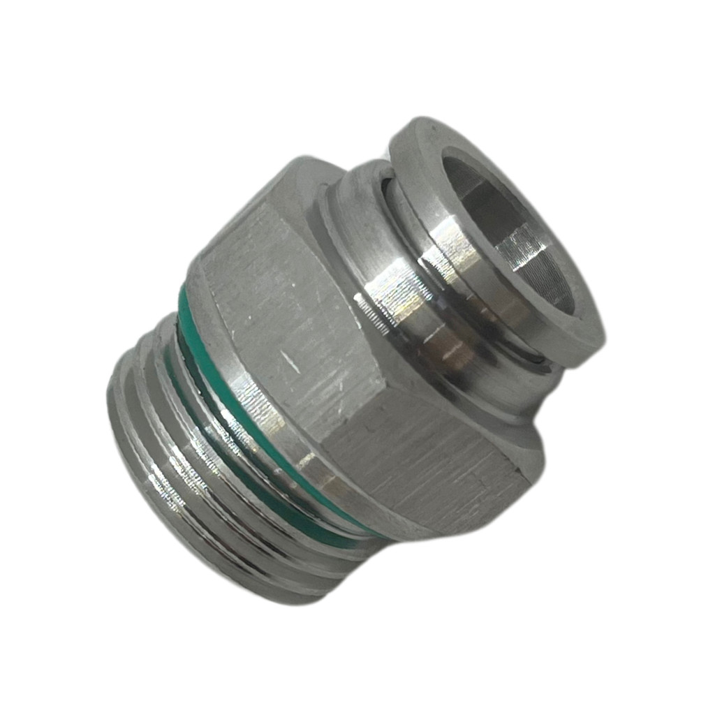 Conector Aço Inox Tubo Pu 10mm Rosca 1/2 Bsp Engate Rápido