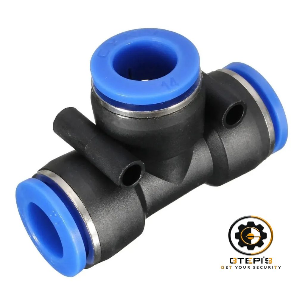 União Emenda Em T Pu 10mm Pneumática Engate Rápido 10 Peças