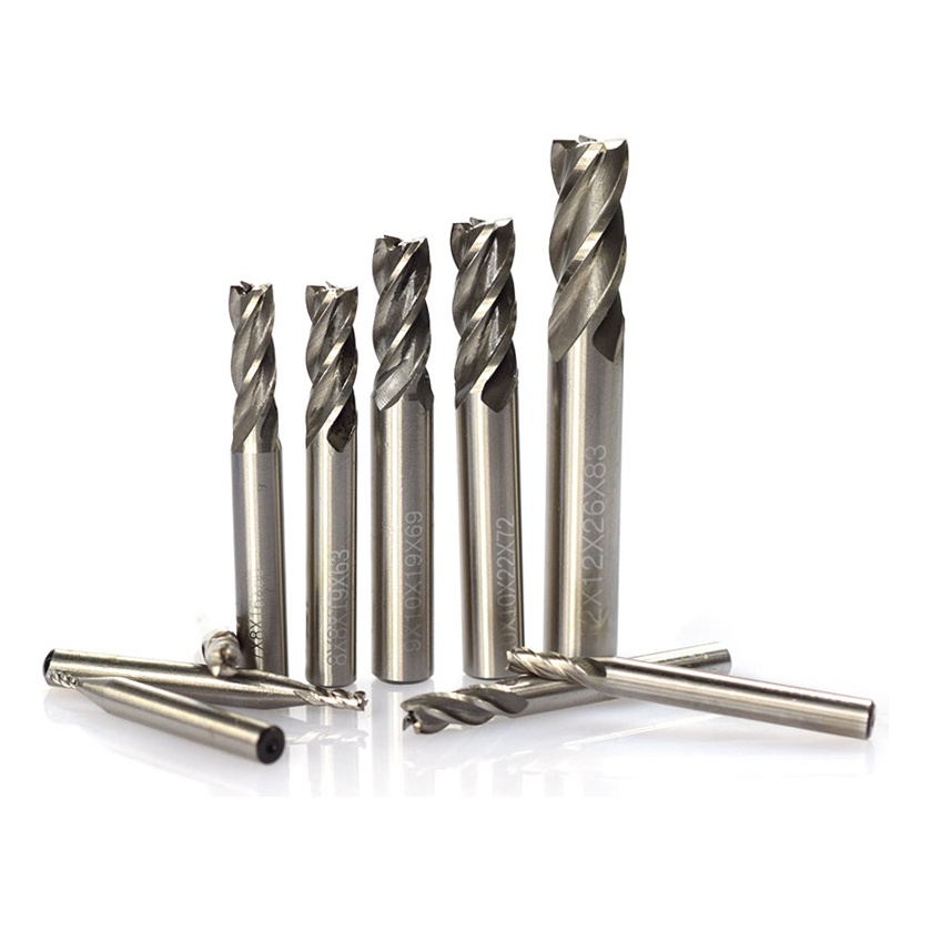 Kit Com 5 Fresas Topo 4mm 6mm 8mm 10mm 12mm Aço Rápido Hss Alta Qualidade