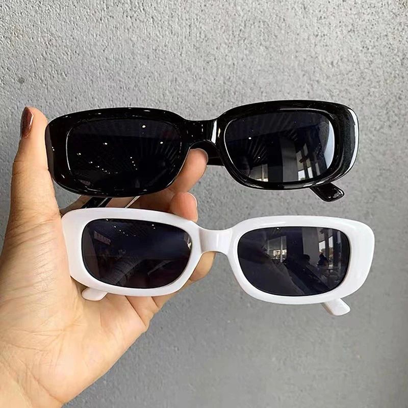 Moda Retro Retângulo Óculos De Sol Feminino Verão Clássico Retr