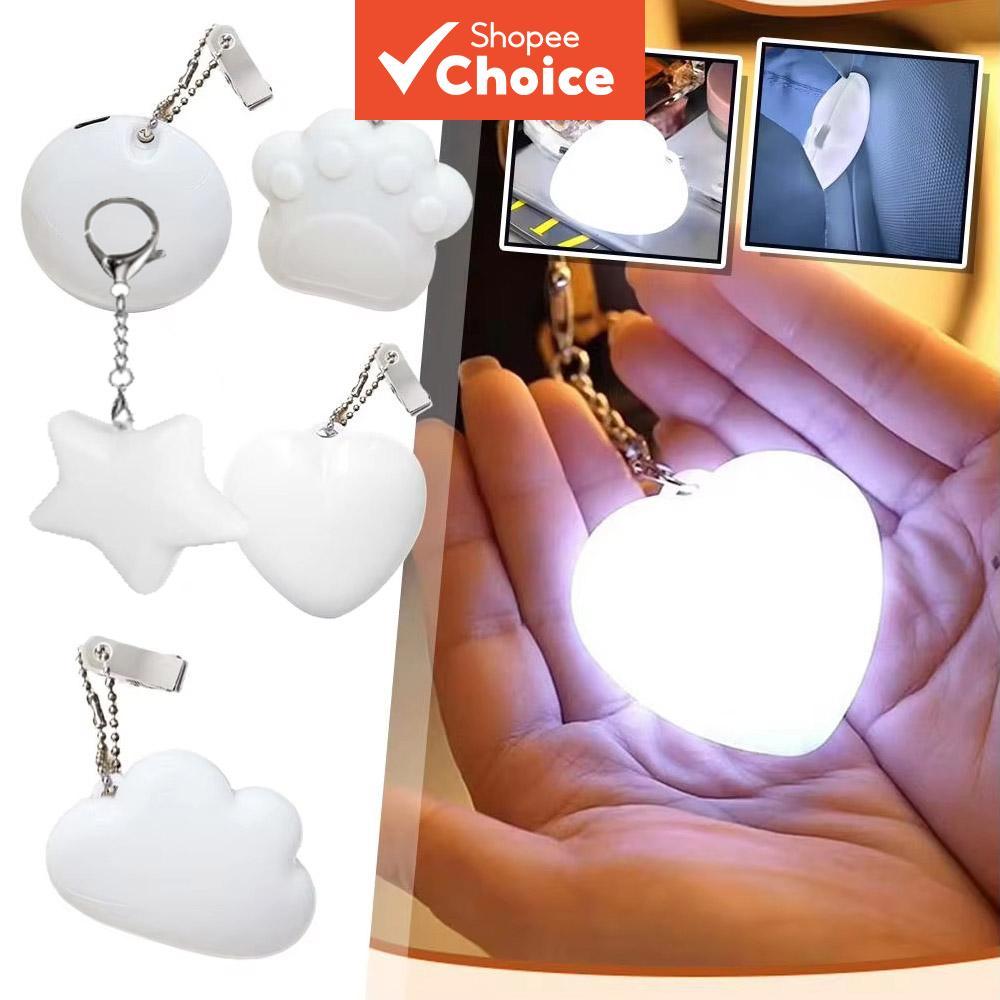 1/2/4 Pçs Bolsa Luz LED Sensor De Toque Noite Lâmpada Para Mulheres Brilho Coração Charme Com Auto Ligar Fora Portátil S