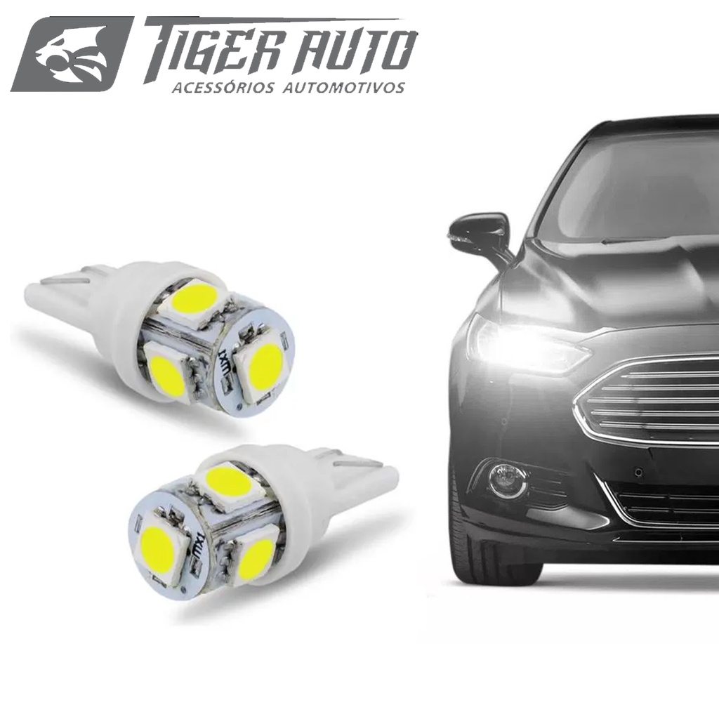 Par Lâmpadas Pingo 5 Leds 12v 6000k Tiger Auto