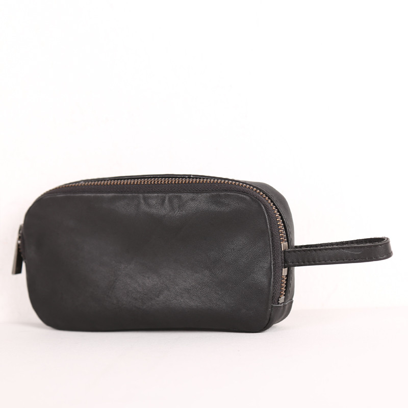 Bolsa de couro genuíno para celular, bolsa de couro Casual para transporte de mão, carteira Horizontal, bolsa para cartã