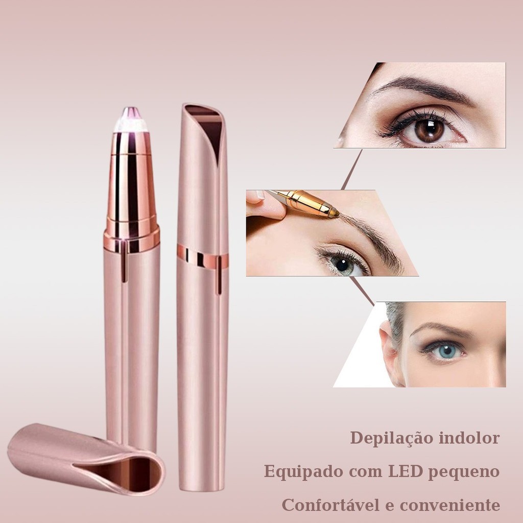 Electric Eyebrow Epilator Pen Trimmer Upper Lip Nose Face Facial Hair Removal