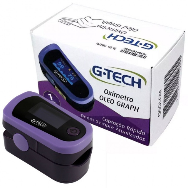 Oxímetro G-tech Oled Graph Com Pilhas Inclusas