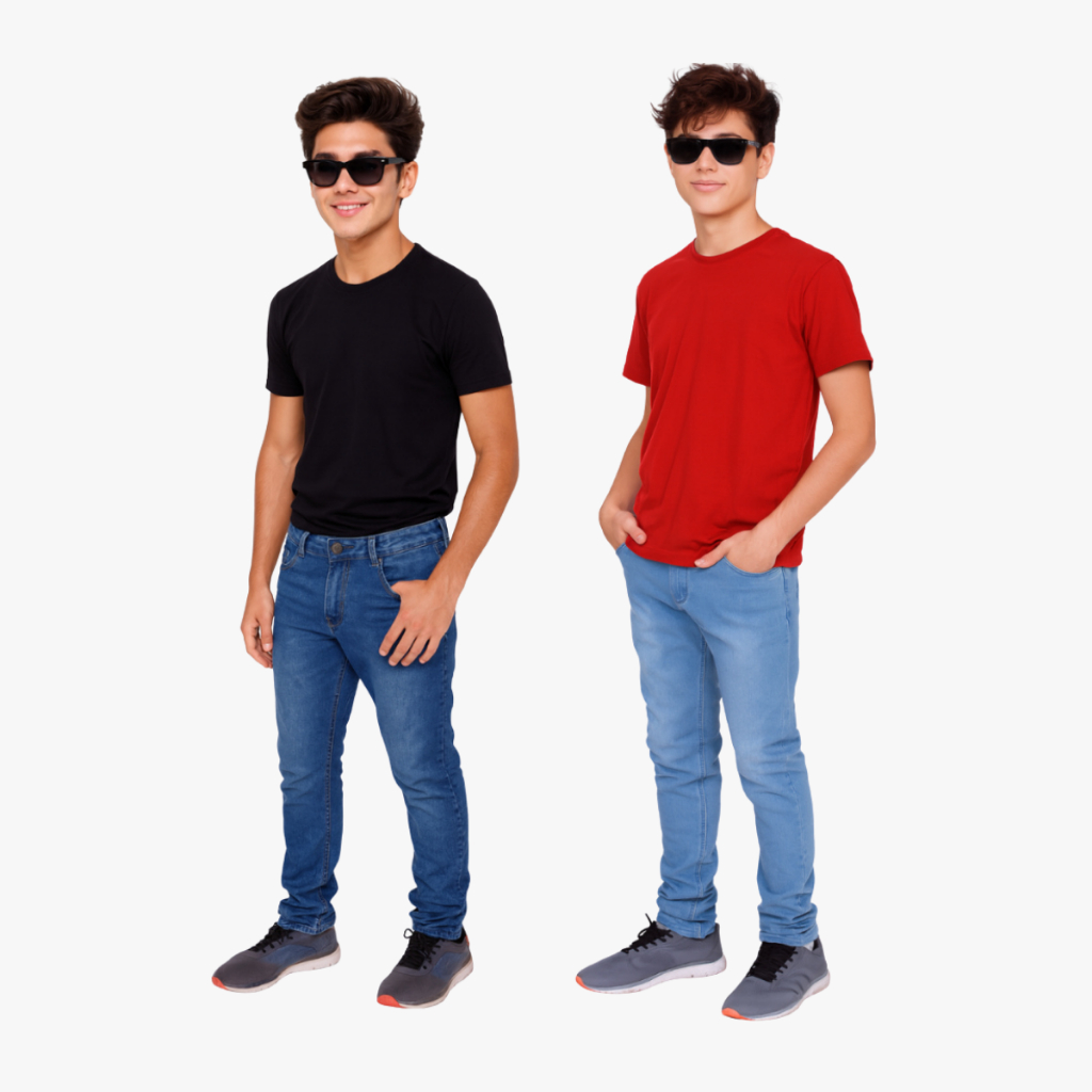Combo 2 Calça Jeans Masculina Infantil Juvenil Menino Regulador Estilo Escola Passeio