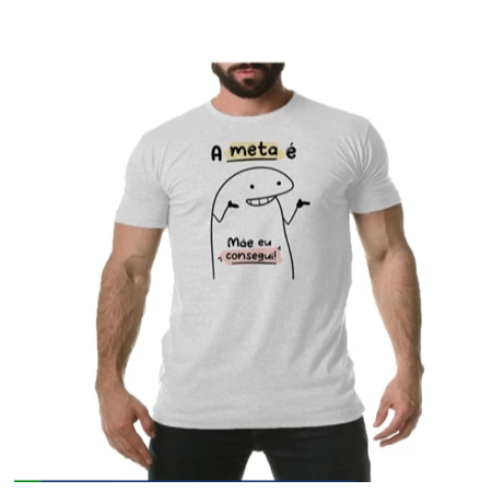 Camiseta Flork Masculino Feminino Infantil Frase Humor Divertidas Engraçadas Meta consegui Mãe escola faculdade