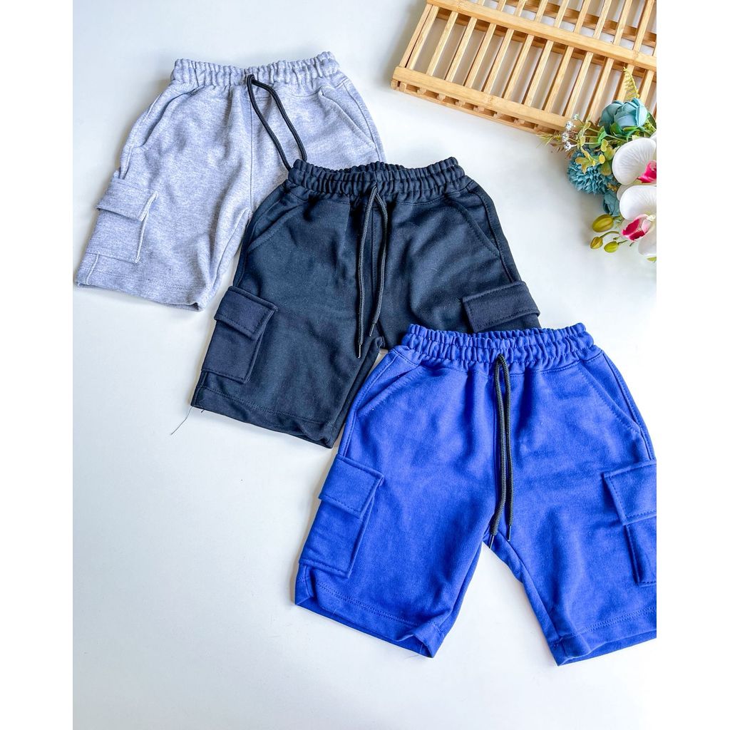 BERMUDA INFANTIL MASCULINA MOLETINHO CASUAL ESCOLA 4 A 10 ANOS