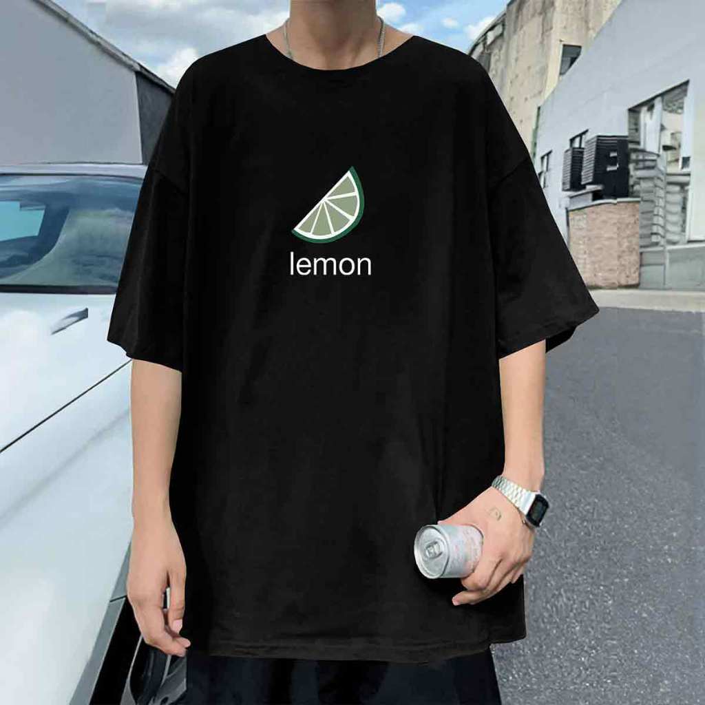 T Shirt Lemon Blusa Colorida Masculina Larga Lisa Plus Size Camiseta Elegant Style Cartoon Delicate Fa