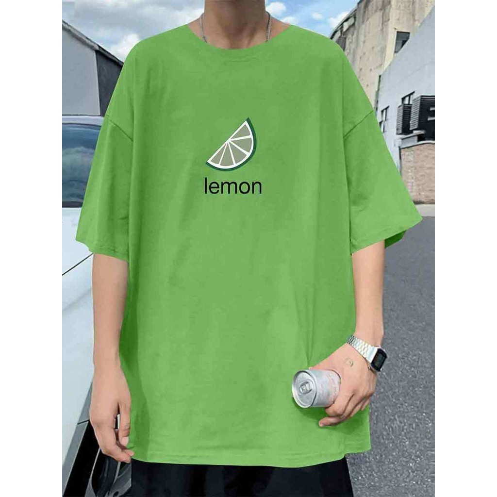 T Shirt Lemon Masculina Blusa Oversized Confortavel Elegante Life Style Cartoon Delicate Fancy