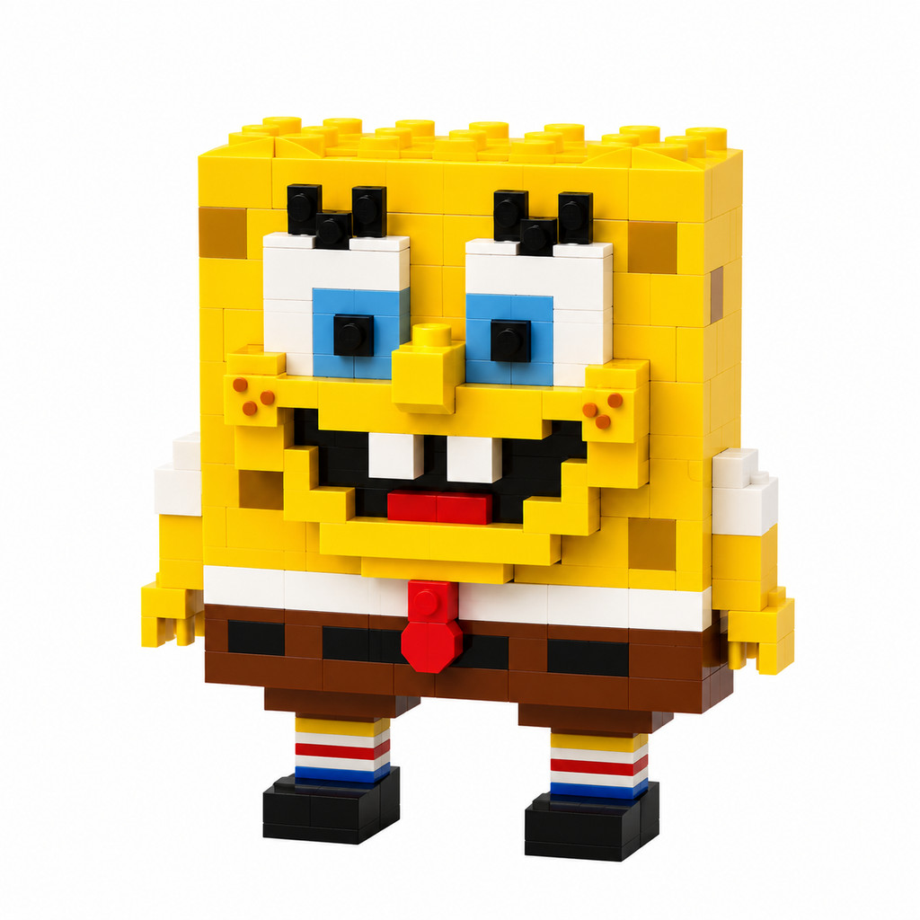 Mini Blocos de Montar Raposa Pixelado Colecionável - 202 Peças