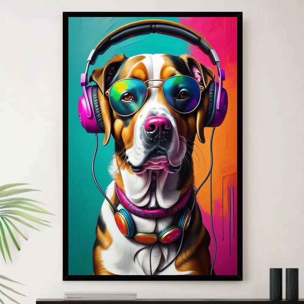 Quadro Placa Decorativa Composição Vibrante Formas Orgânicas em Marrom e Preto