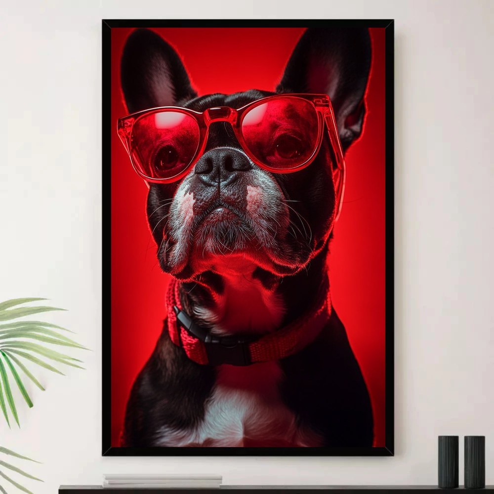 Quadro Placa Decorativa Arte de Alto Contraste Formas Orgânicas em Vinho e Vermelho