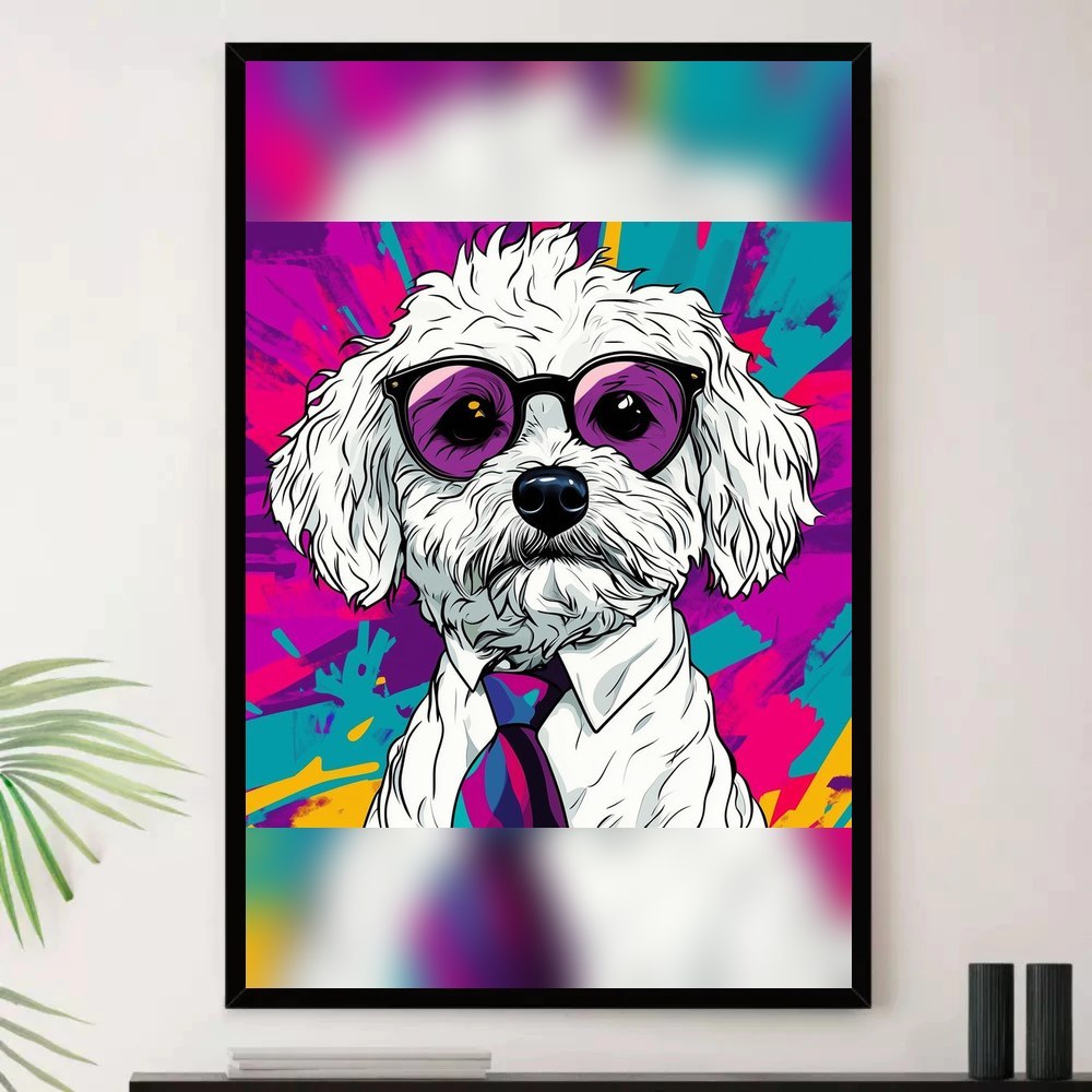 Quadro Placa Decorativa Arte Moderna Contemporânea Formas Orgânicas em Rosa e Roxo