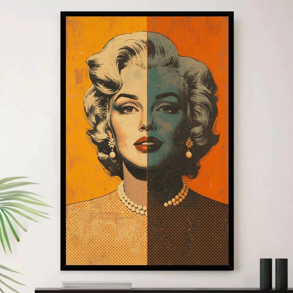 Quadro Placa Decorativa Composição Vibrante Formas Orgânicas em Azul-Marinho e Marrom