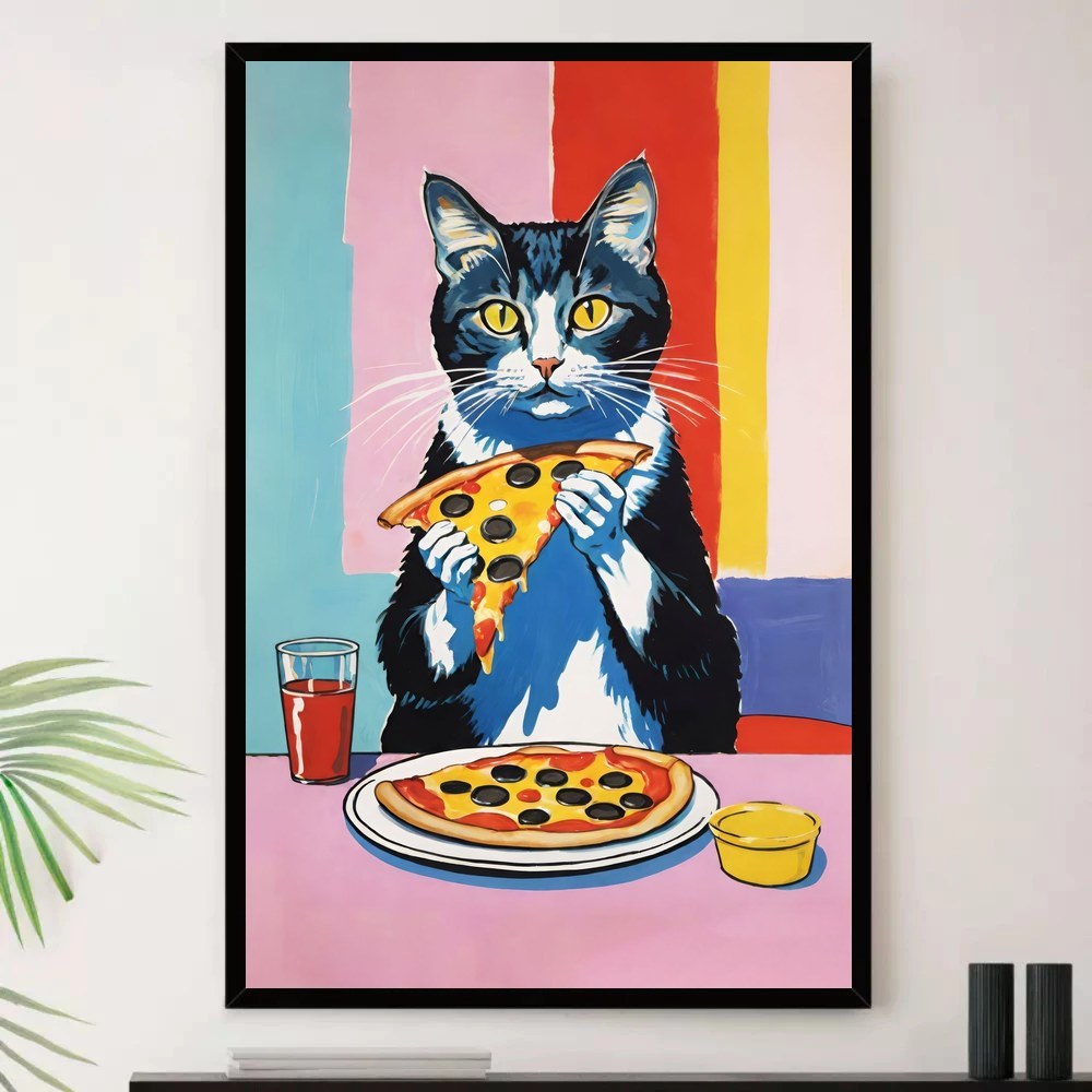 Quadro Placa Decorativa Arte Moderna Contemporânea Formas Orgânicas em Bege e Azul-Claro