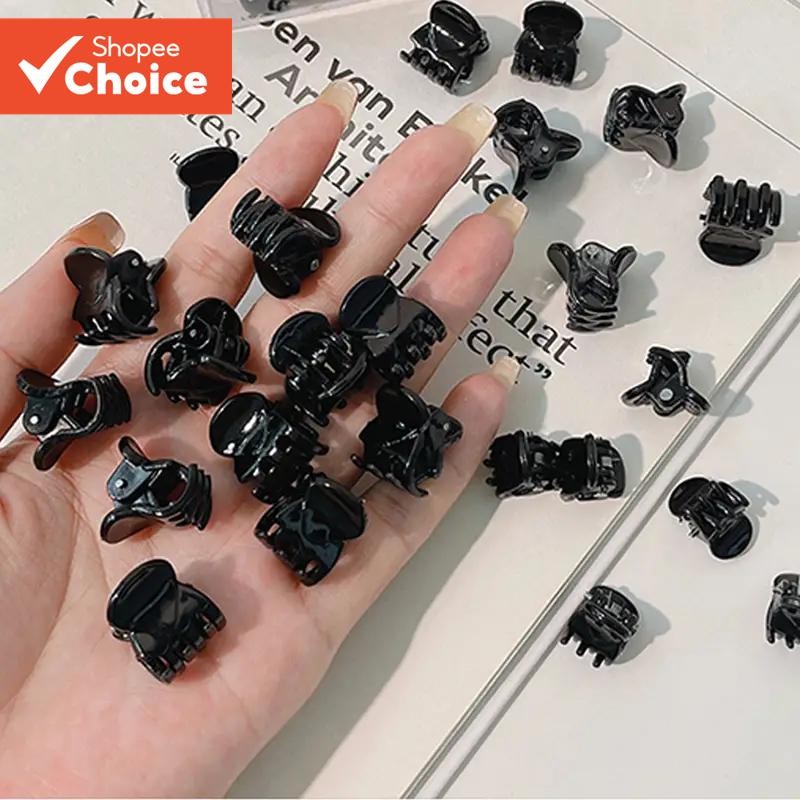 10 Pçs Forte Aperto Mini Grampos De Garra De Cabelo Preto Multifuncional Penteado Para Pães Rabos De Cavalo Segurar Segu