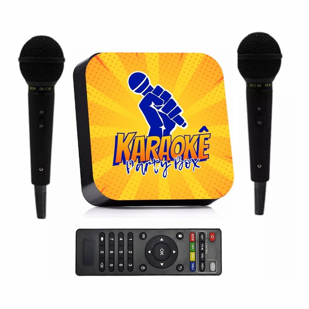 Karaokê Party Box Profissional Amarelo +2 Microfones +De 2000 Músicas Jukebox (Com Pontuação) NOVO