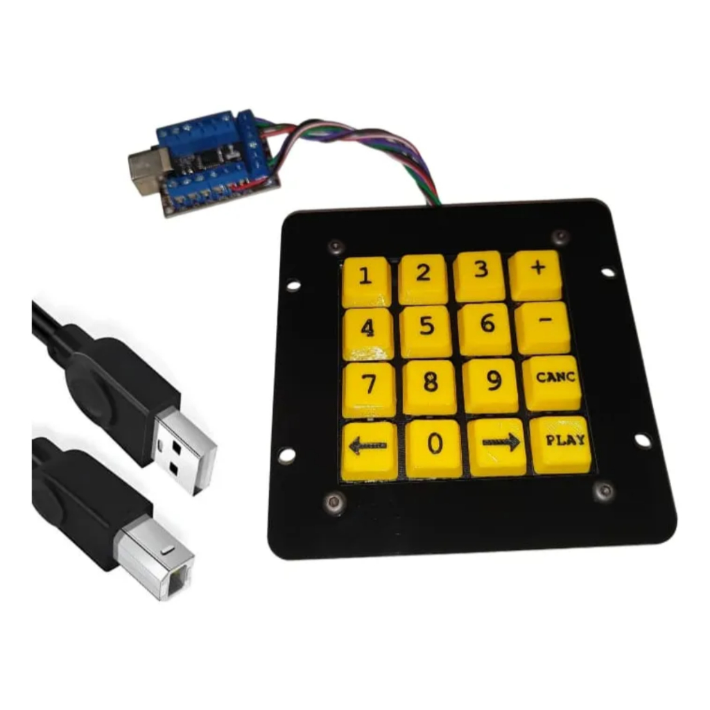 TECLADO E INTERFACE USB PARA JUKEBOX, KARAOKE, ETC.