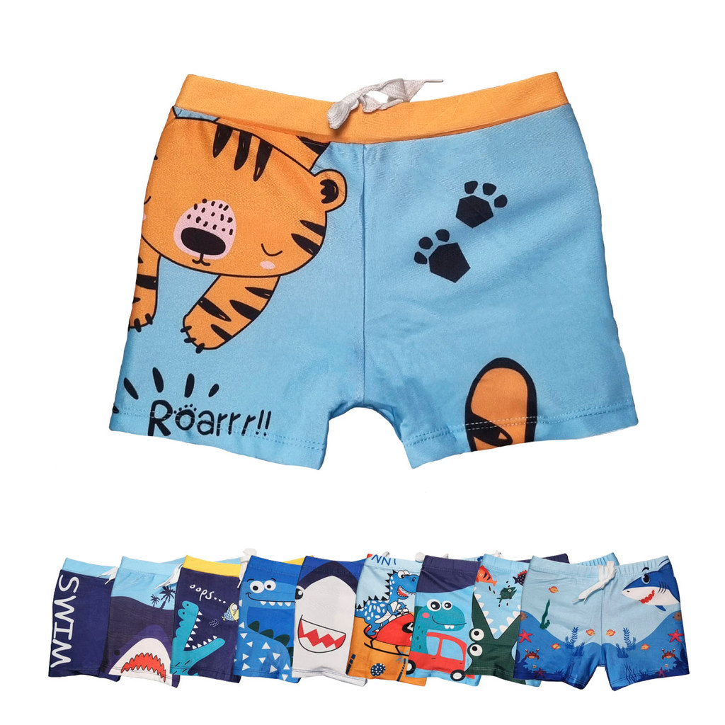 Sunga infantil bebê estampado cordão interno 1 à 2 anos praia piscina
