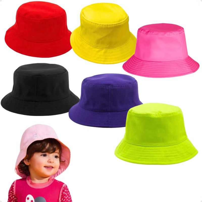 Chapéu Bucket Infantil Bebê 3 meses A 12 anos Moda Praia Com Proteção Solar