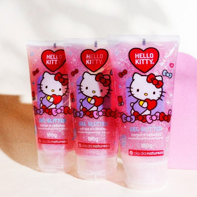 Gel Glitter Hello Kitty Corpo e Cabelos 180g