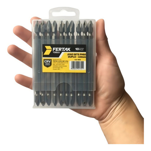 Jogo Bits Magnetico Phillips Ph02 Duplo 100mm 10 Pças 4842