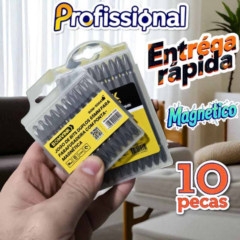 Bits Parafusadeira Duplo Longo 100mm Ph2 Magnético Philips