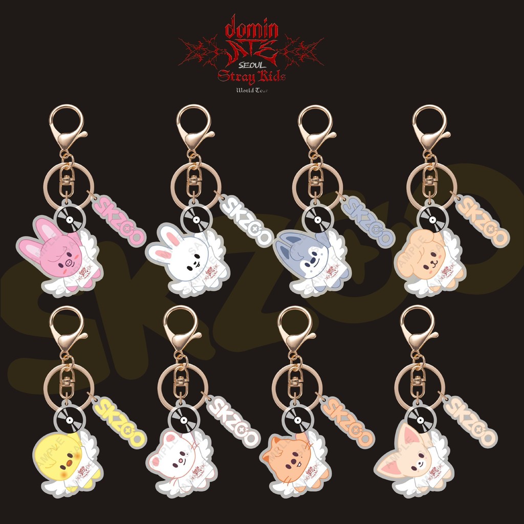 SKZ Kpop Cartoon Skzoo Acrílico Chaveiro Acessórios De Joias Pingente Periférico