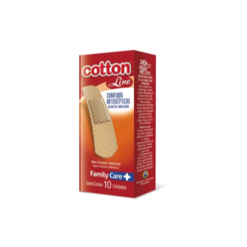 Band Aid Cotton Line com 10 Unidades
