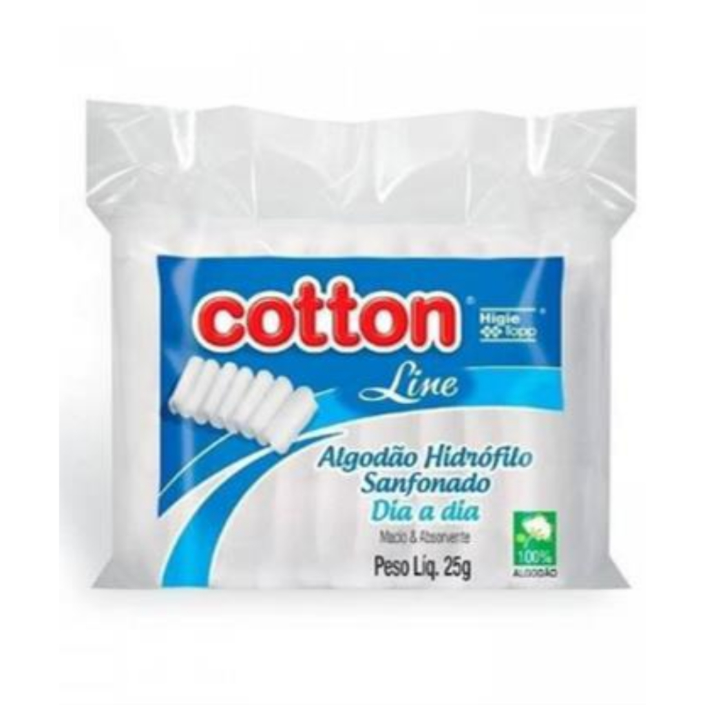Algodão hidrófilo Sanfonado Dia a Dia Cotton Line 25g