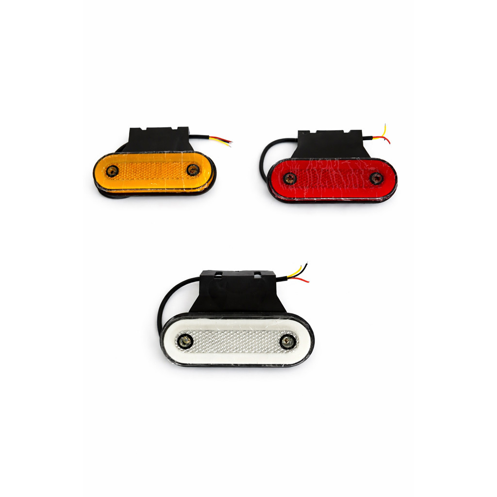 Lanterna Led Caminhão Lateral Com Suporte Strobo Pisca Kit 4