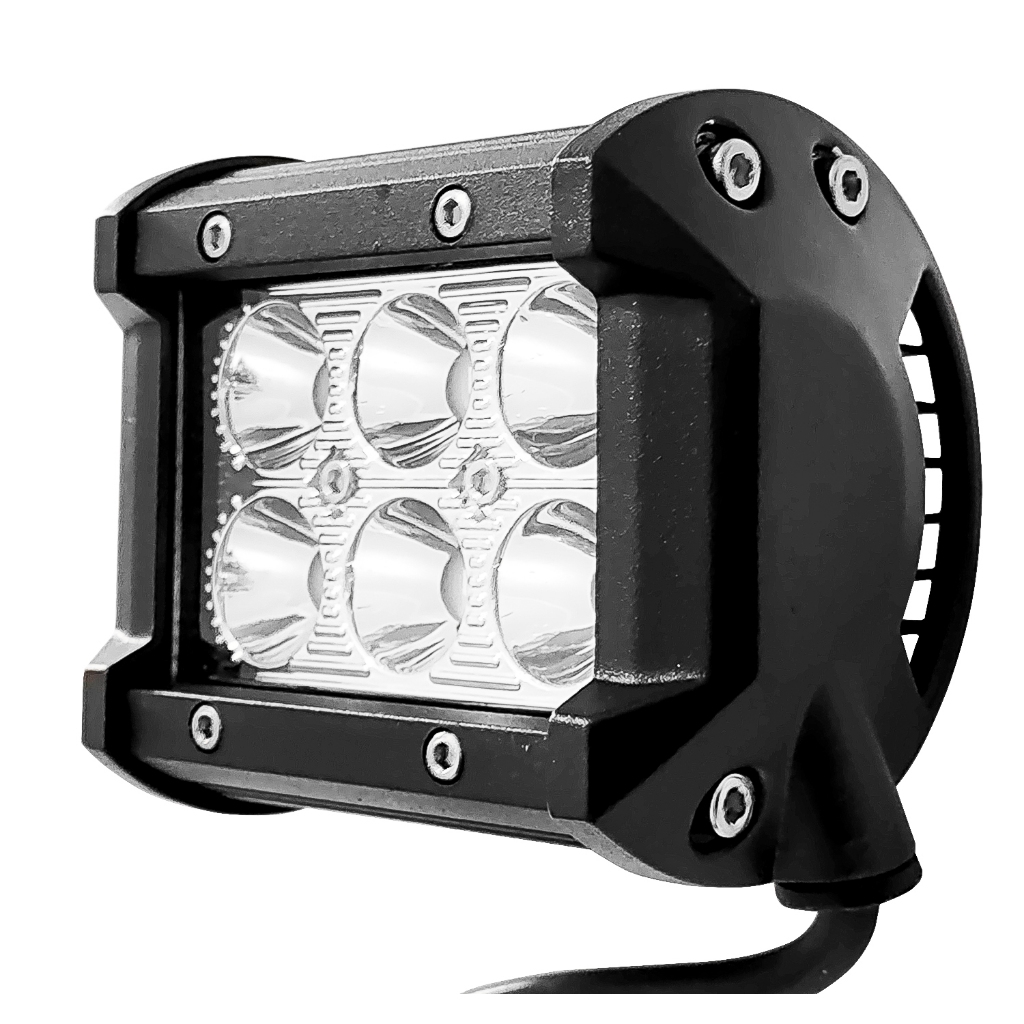 Farol de Milha Aux Led 18w Off-road Carro Moto Trator Caminhão Maquina Agricola 09-36V