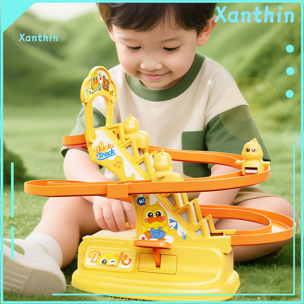 Rabbit Climbing Toy with Track Educational Stairs Slide for Toddlers – Cartoon Duck Roller Coaster Sliding Fun Learnin