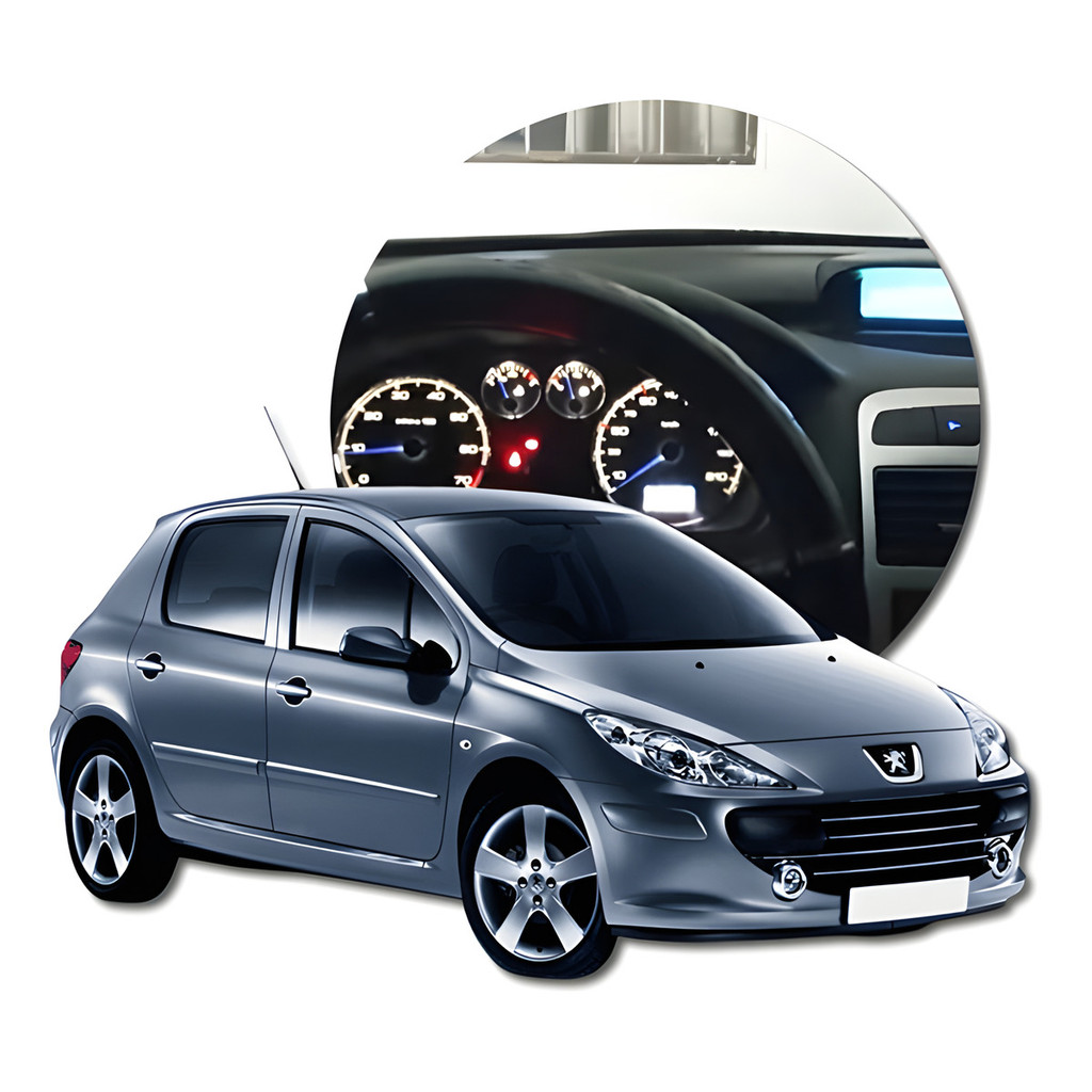 49 Led Iluminação Do Peugeot 307 Painel Ar Porta E Comandos