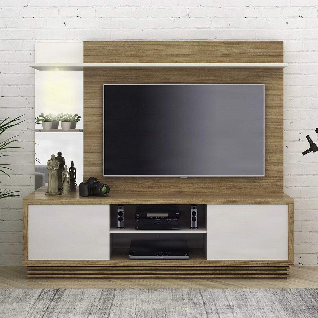 Rack com Painel para TV até 55 Pol 2 Portas LED 180cm