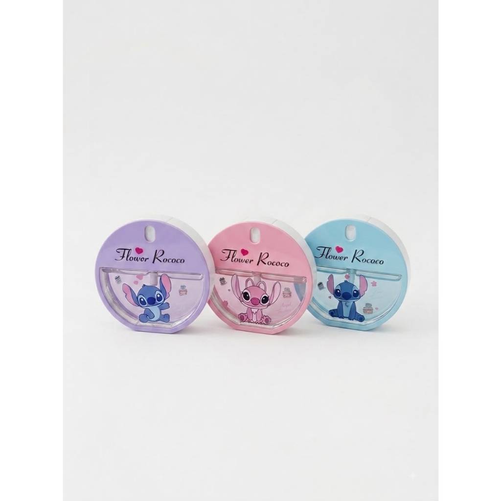 Perfume Spray Portátil Stitch / Angel — Colônia de Bolso Flower Rococo (Várias Cores)
