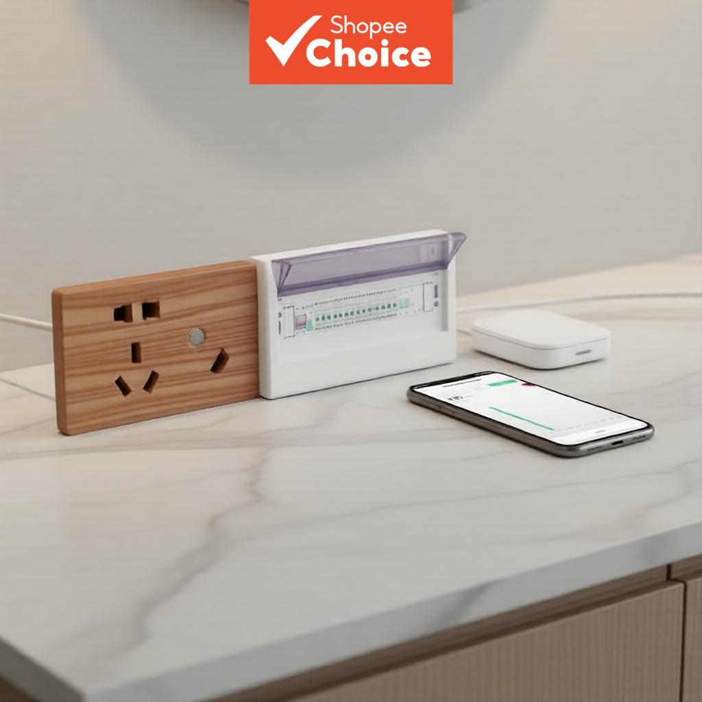 Disjuntor inteligente WiFi/ZigBee Tuya - Medidor de energia ajustável 1A-63A