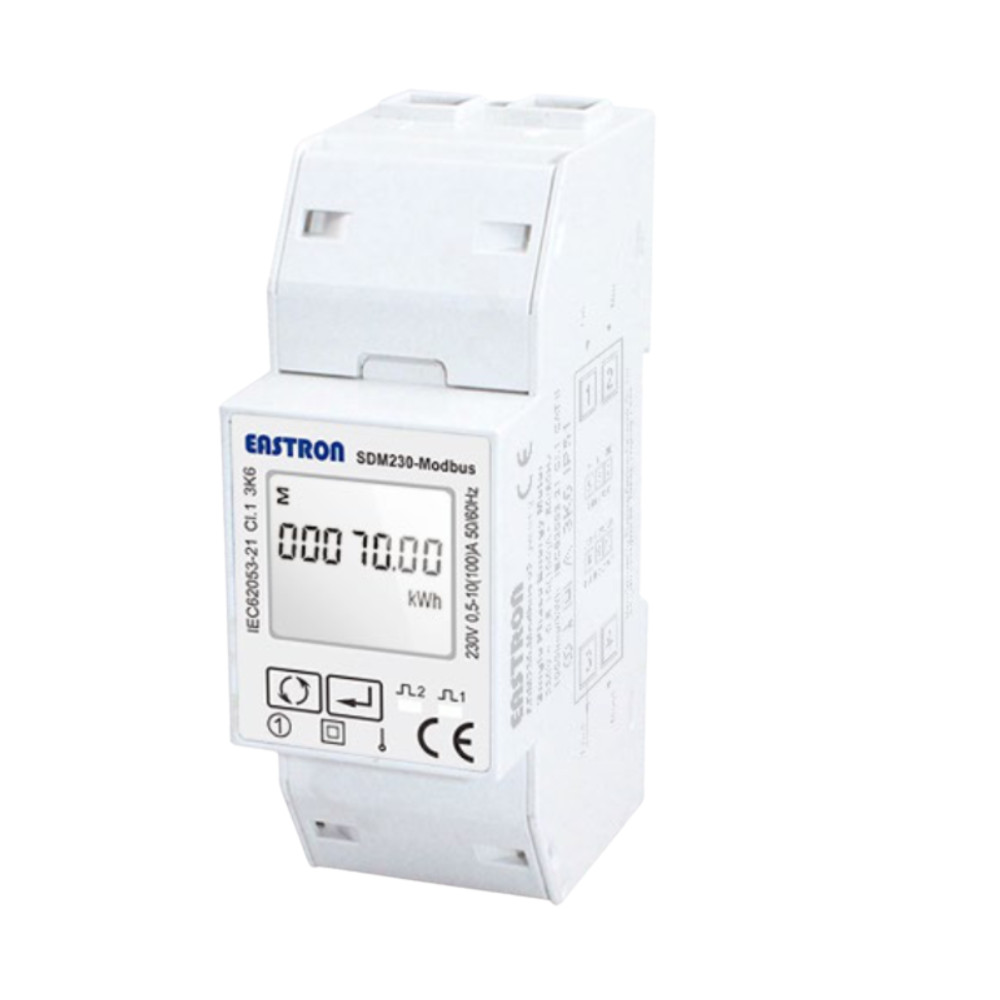 Medidor de Energia Inteligente Smart Meter Monofásico Eastron SDM230 Modbus RS485 100A Grid Zero