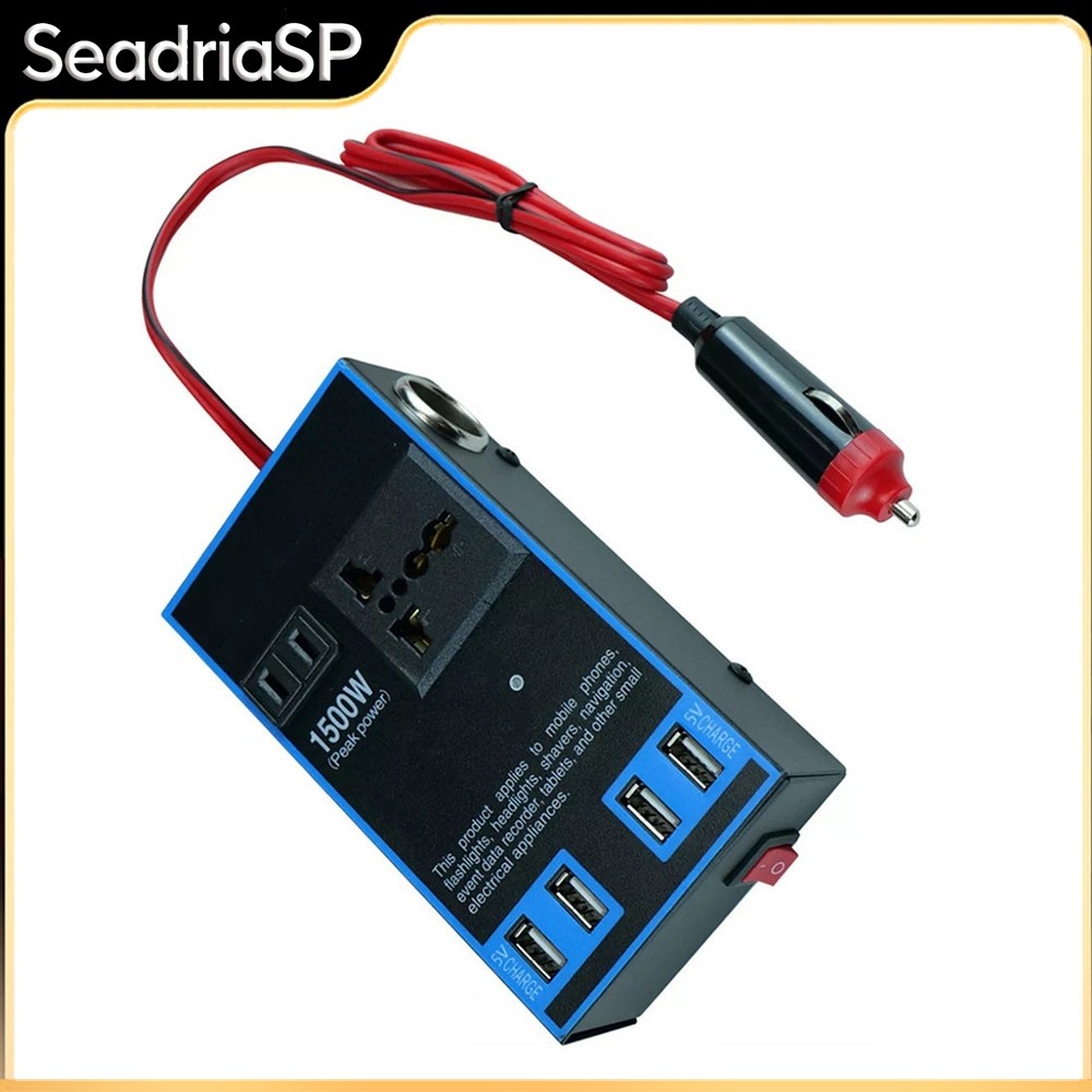 Inversor de Energia Automotivo DC 12V/24V para 110V/220V Conversor com 4 Portas USB Carregador Preço