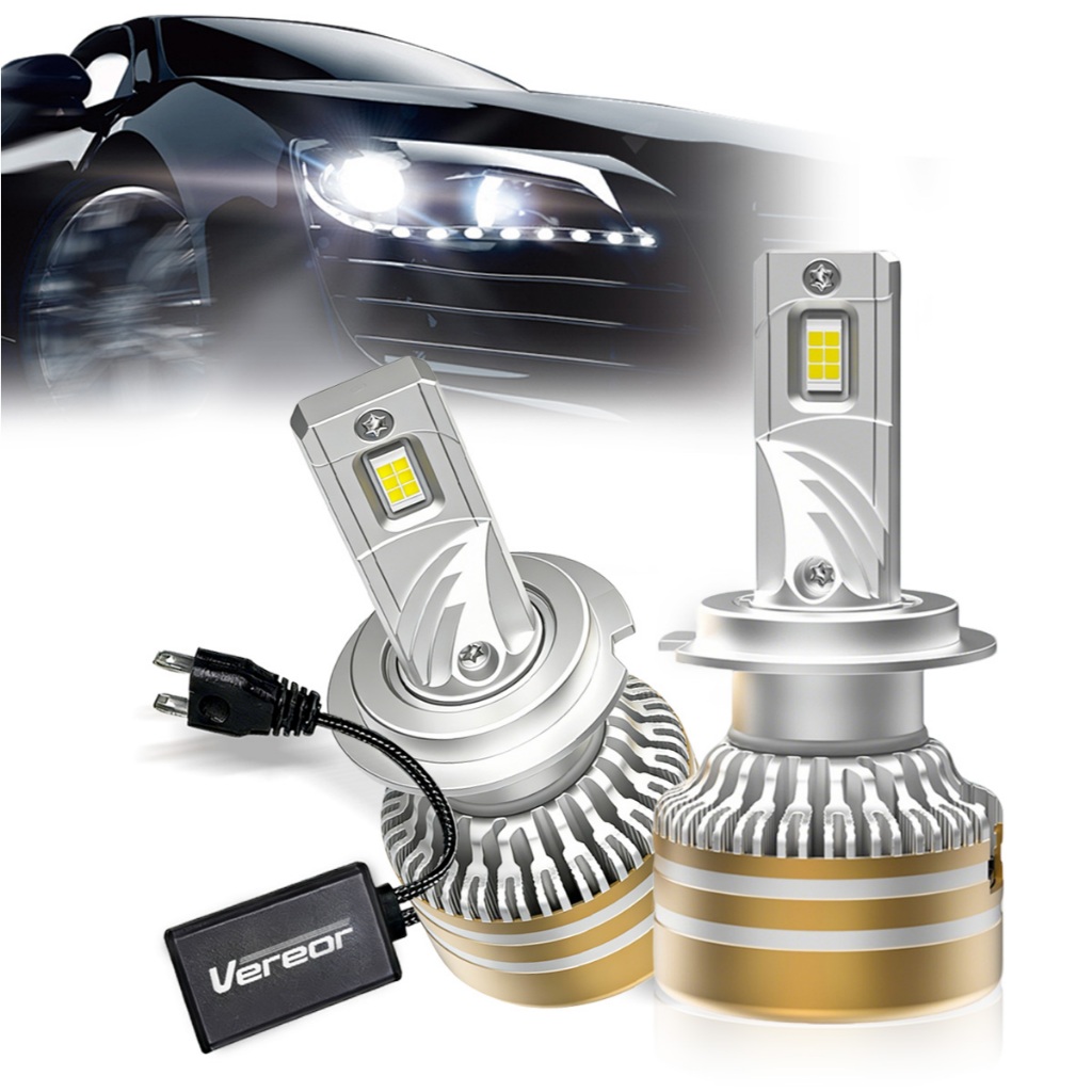 Kit Par Lâmpada LED Farol Carro D04 6000K Alta Luminosidade 200W 30000LM H1 H3 H4 H7 H11 9005 9006