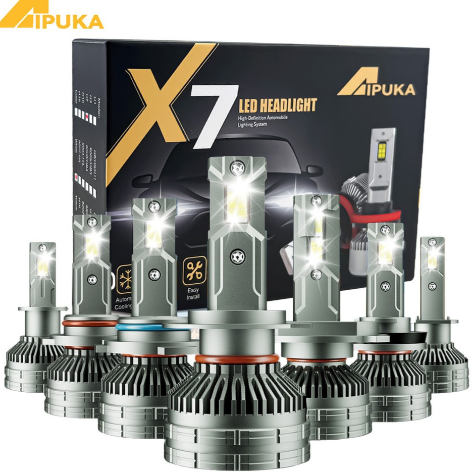 2 peças Lâmpadas Farol de Carro LED Kit H4 30000Lm 200W