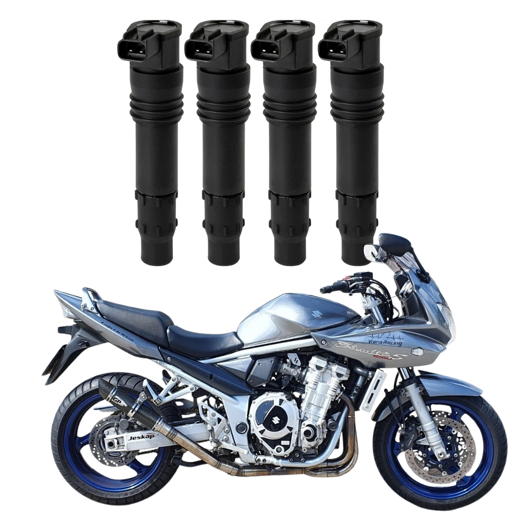 4 Bobina de Ignição Cachimbo de Vela Suzuki Bandit 1250s todos os anos 129700-4400