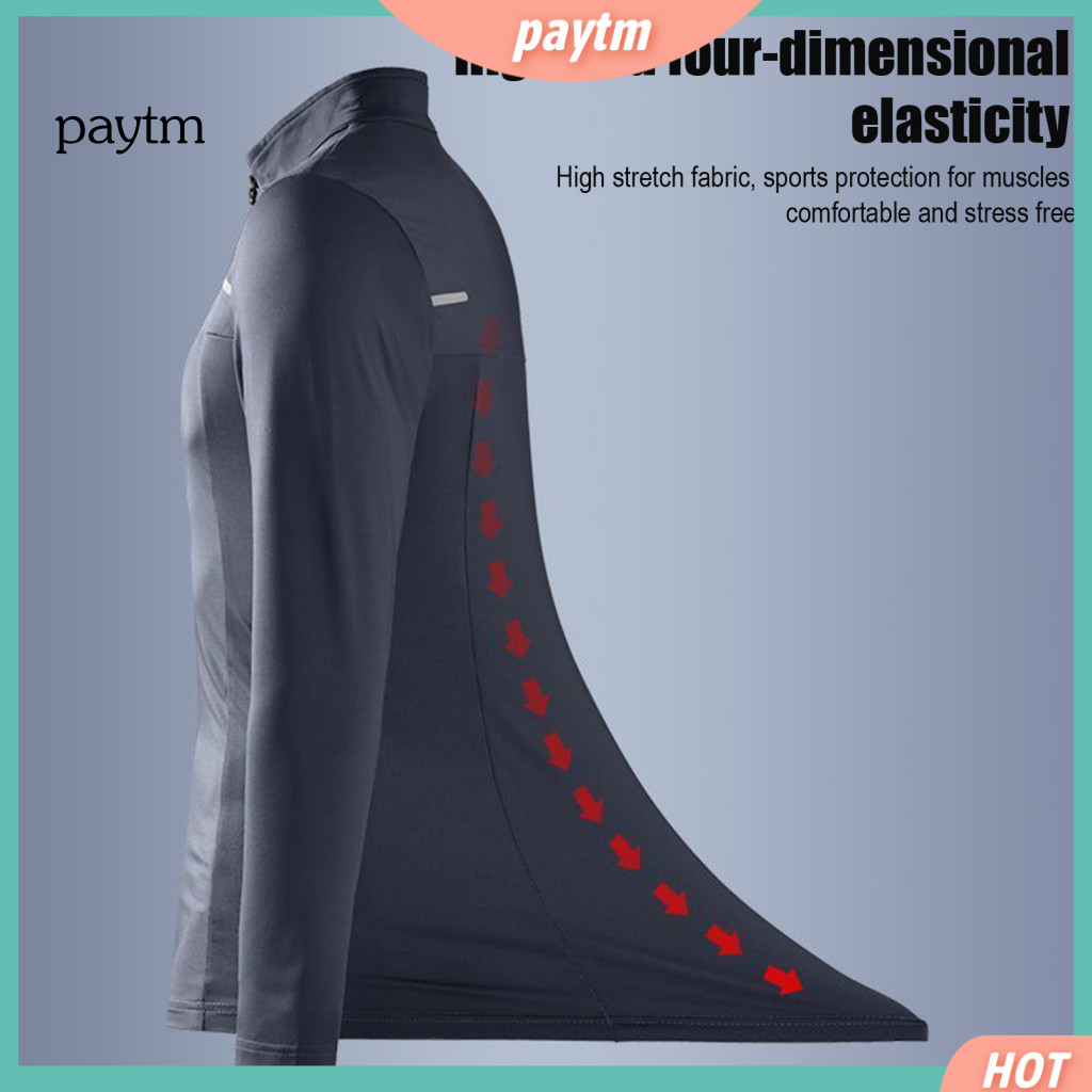 Comfortable Exercise Outfit Lightweight Suit 2pcs Men Sports Tracksuit Set Quick-dry Sweat-wicking Running Stand Collar