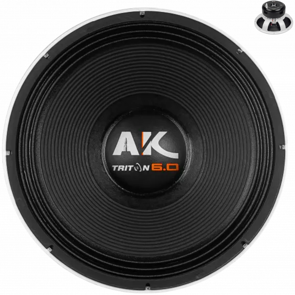 Alto Falante Triton AK 6.0 3000W, AK 3.0 1500W, AK CSE 3000W E Shiver Bass 15P 18P 4 Ohms