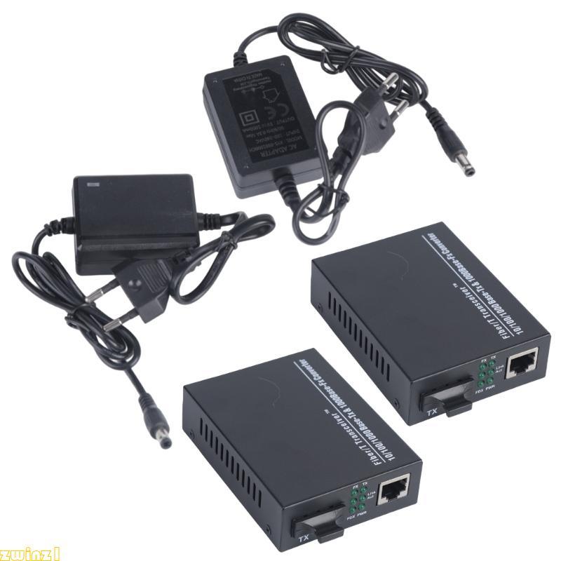zwinz1 Conversores Mídia Fibra 1G Transmissão Modo Único 20 Km Interfaces SCs E Fonte Al