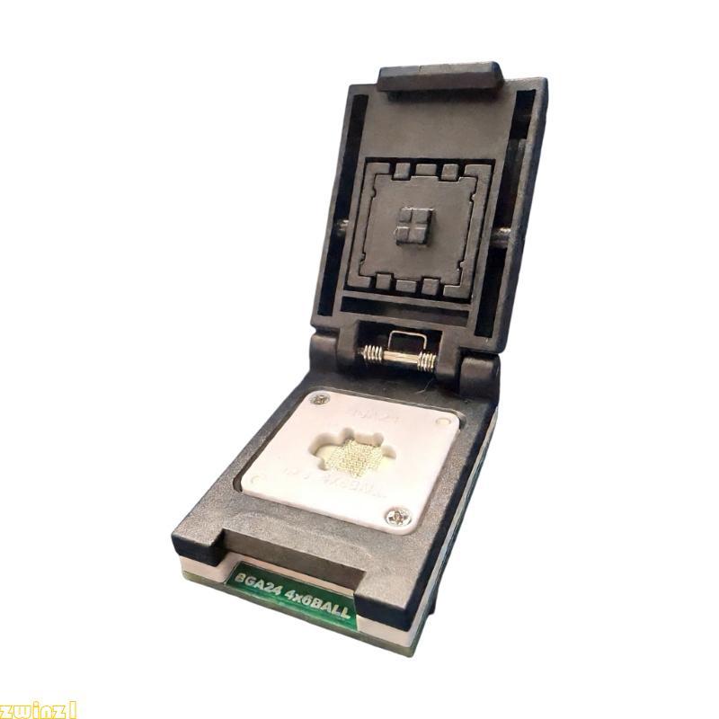 zwinz1 Adaptador Conversão BGA24 Preciso Para DIP24 100000 Durabilidade Do Ciclo Programador T76