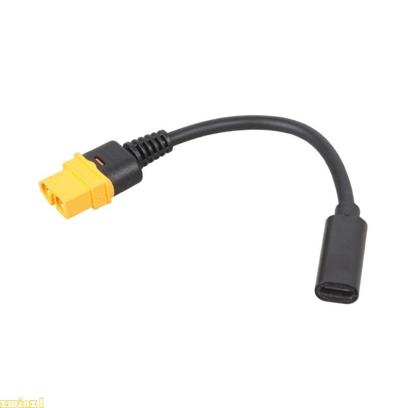 zwinz1 USB C Fêmea Para Cabo De Adaptadores De Alimentação XT60 100W Dispositivos Automotivos E Externos