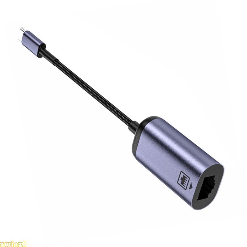 zwinz1 Adaptador USB C Para Ethernet Tipo RJ45 Conectado Diretamente 100Mbps