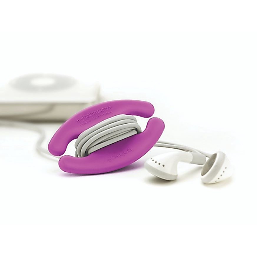 Organizador de fones de ouvido e fios pequeno fucsia